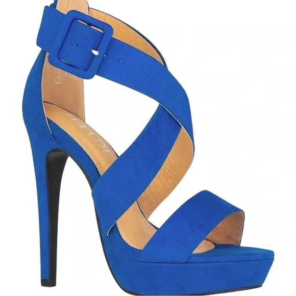 NEW ILLUDE Women's High Heels Open Toe Ankle Strap StilettosParty Heel Sandals. - Picture 4 of 6